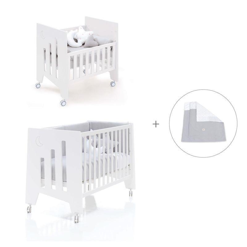 Mini berço 60x80 cm e berço 60x120 cm (7em1) branco · Omni Tre White