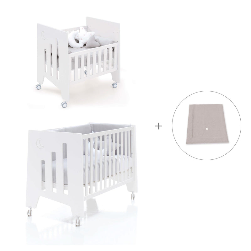 Mini berço 60x80 cm e berço 60x120 cm (7em1) branco · Omni Tre White