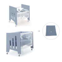 Mini berço 60x80 cm e berço 60x120 cm (7em1) azul · Omni Tre Blu denim