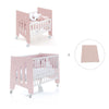 Mini berço 60x80 cm e berço 60x120 cm (7em1) rosa claro · Omni Tre Flamingo