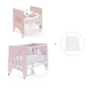 Mini berço 60x80 cm e berço 60x120 cm (7em1) rosa claro · Omni Tre Flamingo