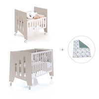 Berceau 60x80 cm et lit bébé 60x120 cm (7en1) beige · Omni Tre Arena