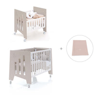 Berceau 60x80 cm et lit bébé 60x120 cm (7en1) beige · Omni Tre Arena