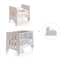 Berceau 60x80 cm et lit bébé 60x120 cm (7en1) beige · Omni Tre Arena