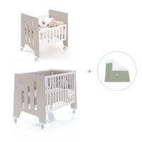 Berceau 60x80 cm et lit bébé 60x120 cm (7en1) beige · Omni Tre Arena