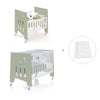 Berceau 60x80 cm et lit bébé 60x120 cm (7en1) vert-olive · Omni Tre Erba