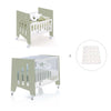 Berceau 60x80 cm et lit bébé 60x120 cm (7en1) vert-olive · Omni Tre Erba