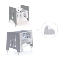 Mini berço 60x80 cm e berço 60x120 cm (7em1) antracite · Omni Tre Antracita
