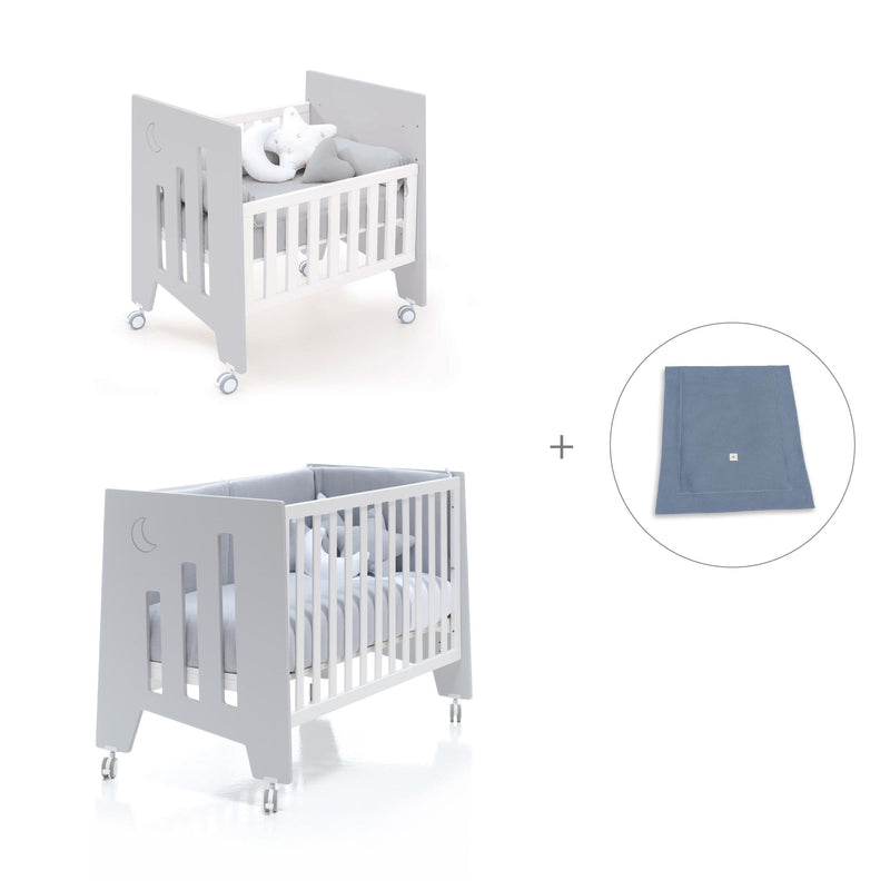 Mini berço 60x80 cm e berço 60x120 cm (7em1) cinzento · Omni Tre Grey