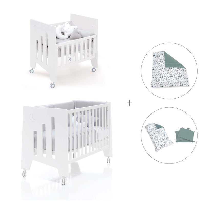 Mini berço 60x80 cm e berço 60x120 cm (7em1) branco · Omni Tre White