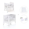Mini berço 60x80 cm e berço 60x120 cm (7em1) branco · Omni Tre White