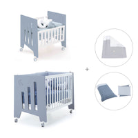 Mini berço 60x80 cm e berço 60x120 cm (7em1) azul · Omni Tre Blu denim