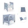 Mini berço 60x80 cm e berço 60x120 cm (7em1) azul · Omni Tre Blu denim