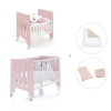 Mini berço 60x80 cm e berço 60x120 cm (7em1) rosa claro · Omni Tre Flamingo