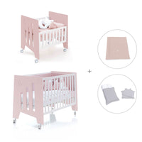 Mini berço 60x80 cm e berço 60x120 cm (7em1) rosa claro · Omni Tre Flamingo
