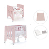 Mini berço 60x80 cm e berço 60x120 cm (7em1) rosa claro · Omni Tre Flamingo