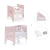 Mini berço 60x80 cm e berço 60x120 cm (7em1) rosa claro · Omni Tre Flamingo