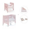 Mini berço 60x80 cm e berço 60x120 cm (7em1) rosa claro · Omni Tre Flamingo