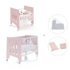 Mini berço 60x80 cm e berço 60x120 cm (7em1) rosa claro · Omni Tre Flamingo