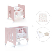 Mini berço 60x80 cm e berço 60x120 cm (7em1) rosa claro · Omni Tre Flamingo