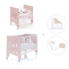 Mini berço 60x80 cm e berço 60x120 cm (7em1) rosa claro · Omni Tre Flamingo