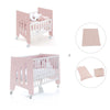 Mini berço 60x80 cm e berço 60x120 cm (7em1) rosa claro · Omni Tre Flamingo