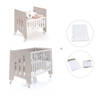 Berceau 60x80 cm et lit bébé 60x120 cm (7en1) beige · Omni Tre Arena