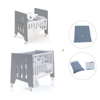 Mini berço 60x80 cm e berço 60x120 cm (7em1) antracite · Omni Tre Antracita