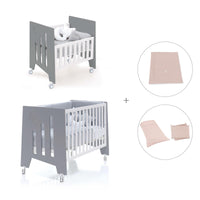 Mini berço 60x80 cm e berço 60x120 cm (7em1) antracite · Omni Tre Antracita