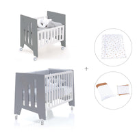 Mini berço 60x80 cm e berço 60x120 cm (7em1) antracite · Omni Tre Antracita