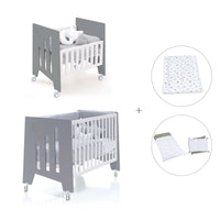 Mini berço 60x80 cm e berço 60x120 cm (7em1) antracite · Omni Tre Antracita