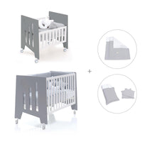 Mini berço 60x80 cm e berço 60x120 cm (7em1) antracite · Omni Tre Antracita