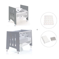 Mini berço 60x80 cm e berço 60x120 cm (7em1) antracite · Omni Tre Antracita