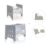 Mini berço 60x80 cm e berço 60x120 cm (7em1) antracite · Omni Tre Antracita