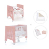 Berceau 60x80 cm et lit bébé 60x120 cm (7en1) rose · Omni Tre Quarzo
