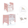 Berceau 60x80 cm et lit bébé 60x120 cm (7en1) rose · Omni Tre Quarzo
