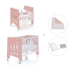 Berceau 60x80 cm et lit bébé 60x120 cm (7en1) rose · Omni Tre Quarzo