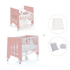 Berceau 60x80 cm et lit bébé 60x120 cm (7en1) rose · Omni Tre Quarzo
