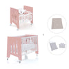 Berceau 60x80 cm et lit bébé 60x120 cm (7en1) rose · Omni Tre Quarzo