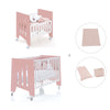 Berceau 60x80 cm et lit bébé 60x120 cm (7en1) rose · Omni Tre Quarzo