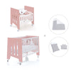 Berceau 60x80 cm et lit bébé 60x120 cm (7en1) rose · Omni Tre Quarzo