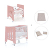 Berceau 60x80 cm et lit bébé 60x120 cm (7en1) rose · Omni Tre Quarzo