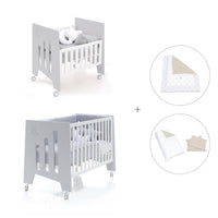 Mini berço 60x80 cm e berço 60x120 cm (7em1) cinzento · Omni Tre Grey
