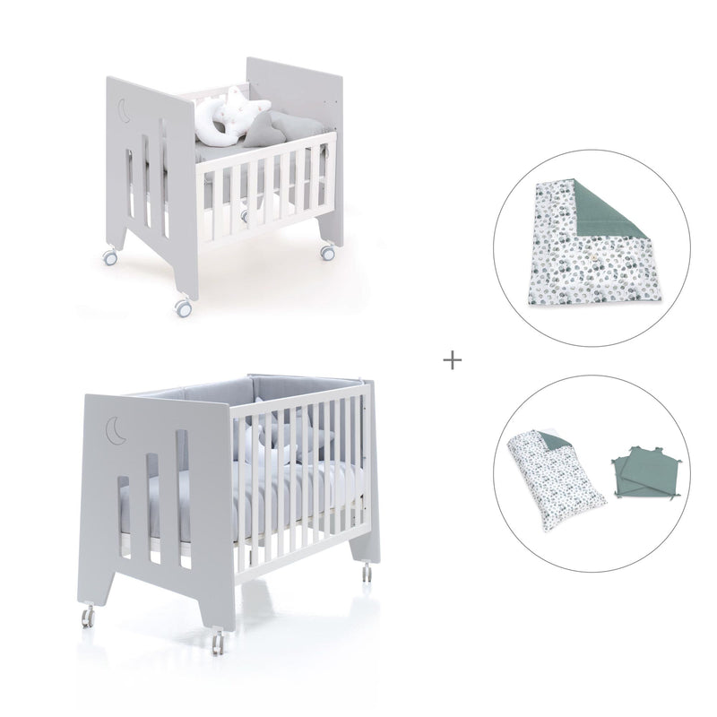 Mini berço 60x80 cm e berço 60x120 cm (7em1) cinzento · Omni Tre Grey