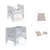 Mini berço 60x80 cm e berço 60x120 cm (7em1) cinzento · Omni Tre Grey