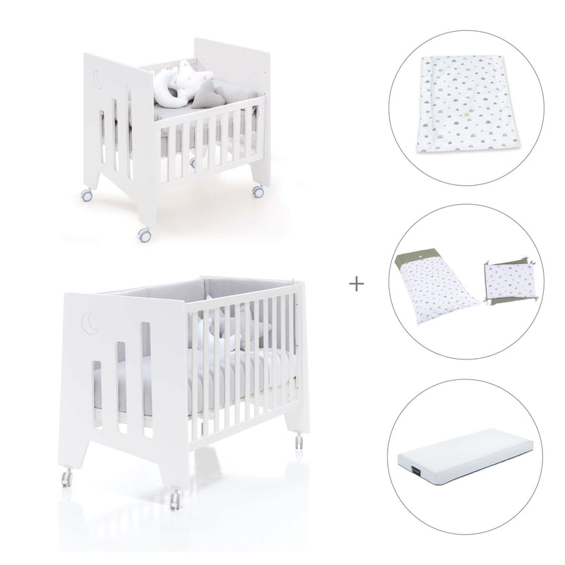 Mini berço 60x80 cm e berço 60x120 cm (7em1) branco · Omni Tre White