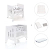 Mini berço 60x80 cm e berço 60x120 cm (7em1) branco · Omni Tre White
