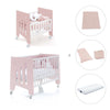 Mini berço 60x80 cm e berço 60x120 cm (7em1) rosa claro · Omni Tre Flamingo