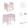 Mini berço 60x80 cm e berço 60x120 cm (7em1) rosa claro · Omni Tre Flamingo