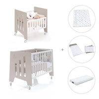 Berceau 60x80 cm et lit bébé 60x120 cm (7en1) beige · Omni Tre Arena